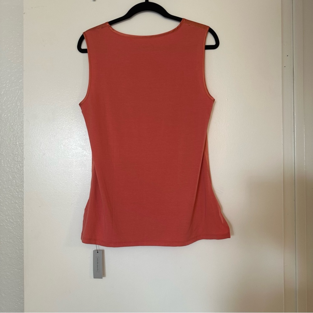 NWT Intimissimi Round-Neck Top Wide Shoulder in Silk and Modal Peach - Picture 6 of 6